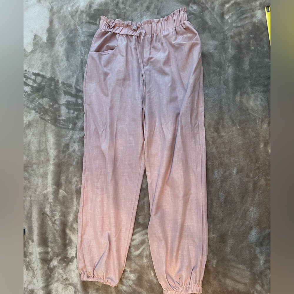 SHEIN Blush Pink Ruffled Fabric